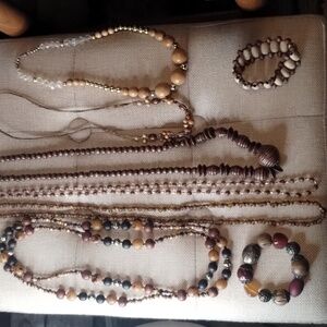 Vintage/Faux Wooden Beaded Bundle